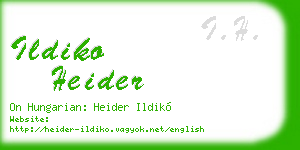 ildiko heider business card